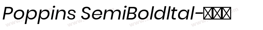 Poppins SemiBoldltal字体转换